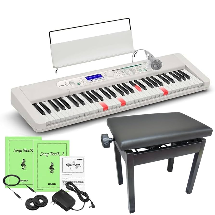 Amazon | キーボード LK-530【高さ調整できるピアノ椅子(黒)付